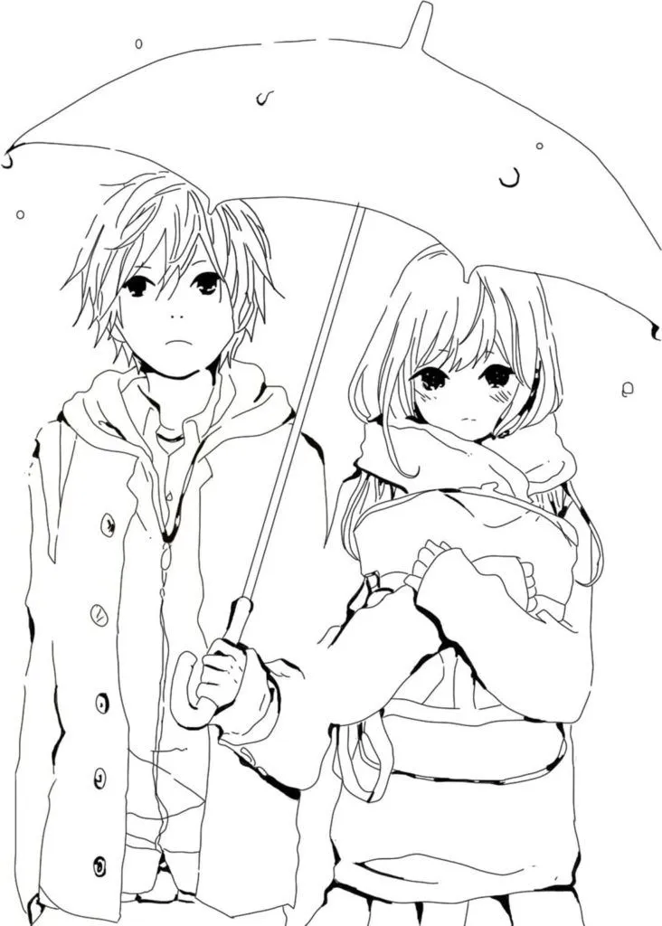 Dibujos de Parejas de anime para colorear - Dibujos para gratis Dibujos de Parejas de anime para colorear - Dibujos para gratis