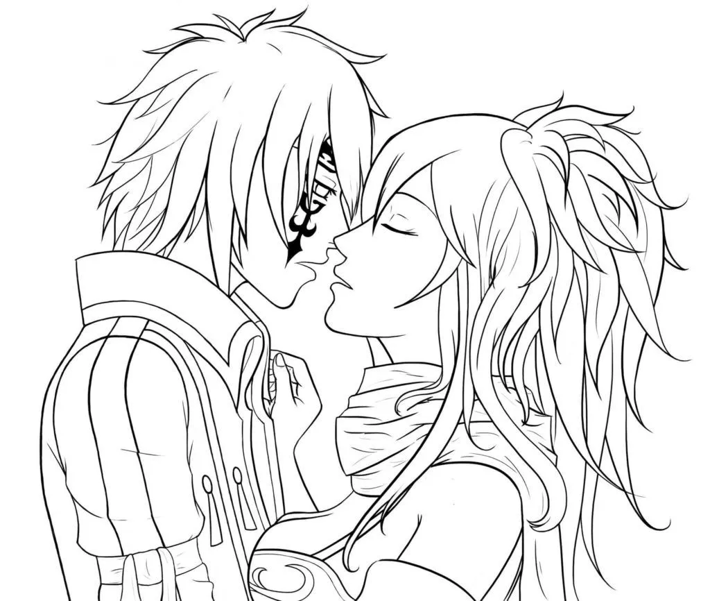Dibujos de Parejas de anime para colorear - Dibujos para gratis Dibujos de Parejas de anime para colorear - Dibujos para gratis