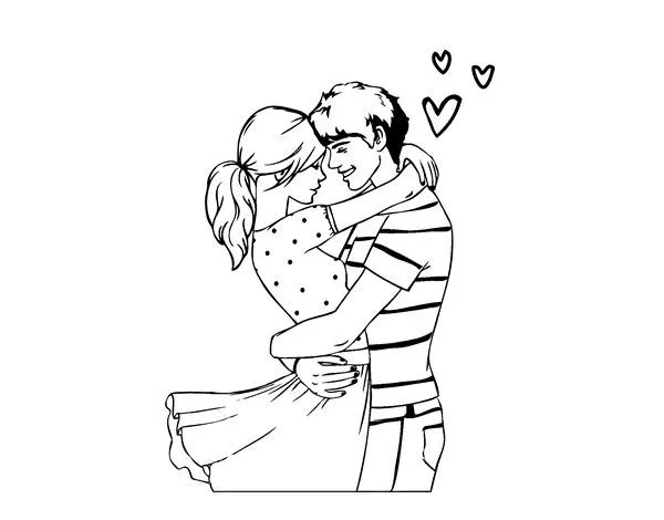 Dibujo de Pareja enamorada para colorear | Dibujos de Amor ...