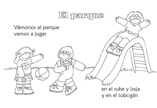 Dibujos de un parque infantil para pintar - Imagui Dibujos de un parque infantil para pintar - Imagui