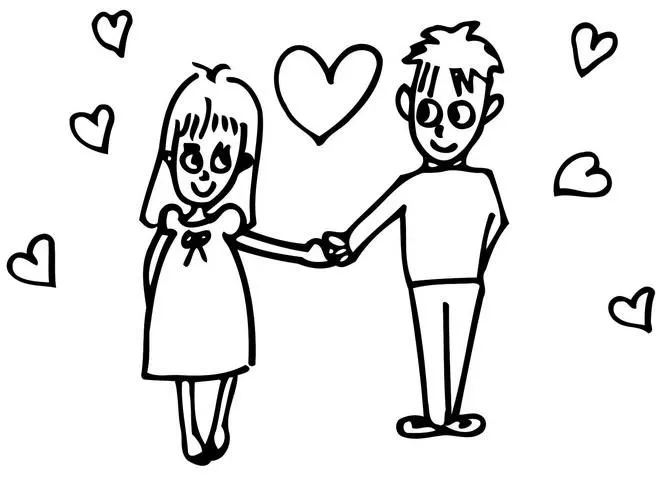 Dibujos de parejas de enamorados - Imagui
