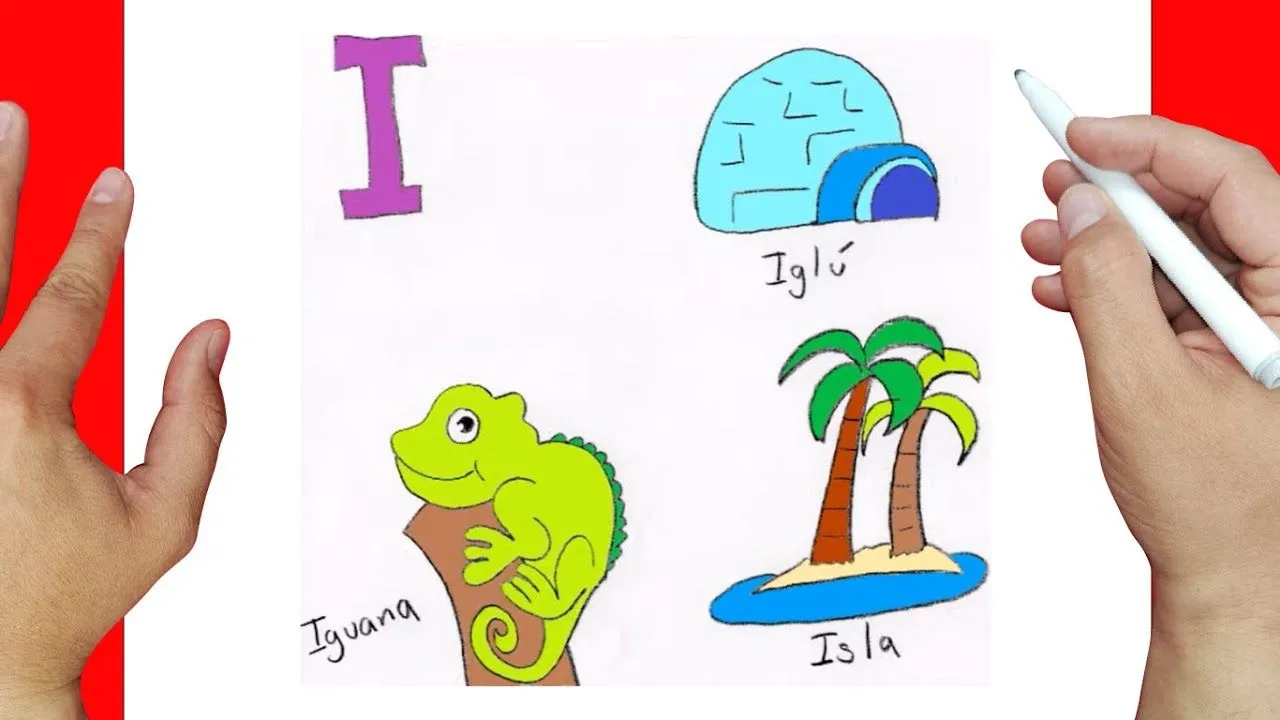 Dibujos con la I paso a paso y MUY FACIL - Dibujos para Colorear - YouTube