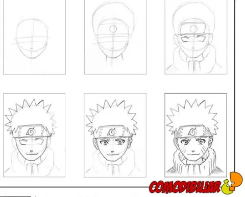 dibujos paulo: pasos para dibujar a naruto