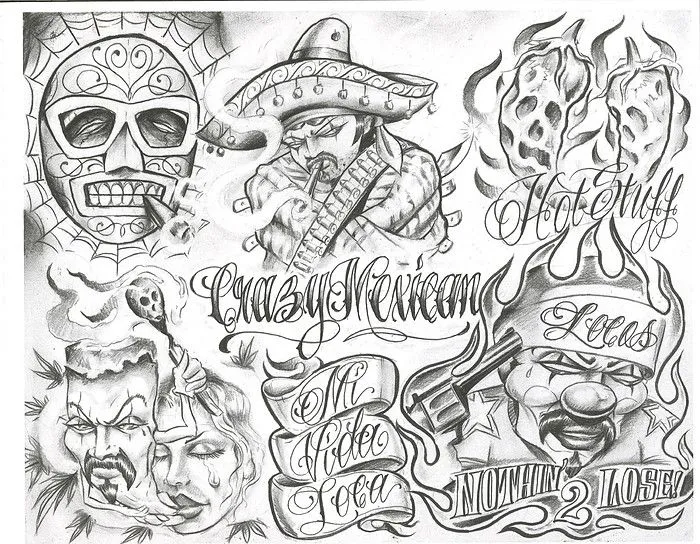 Dibujos de payasos chicanos - Imagui