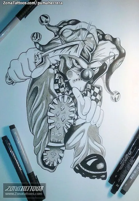 Dibujos payasos joker a lapiz - Imagui