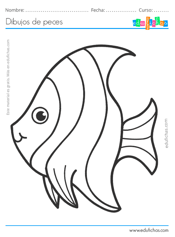 Dibujos de Peces para Colorear. Descarga Gratis Dibujos para Niños. Dibujos de Peces para Colorear. Descarga Gratis Dibujos para Niños.