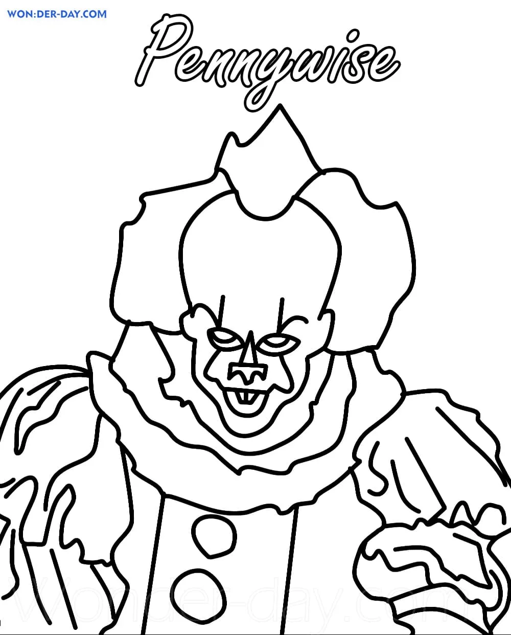 Dibujos de Pennywise para colorear - 100 Dibujos para colorear