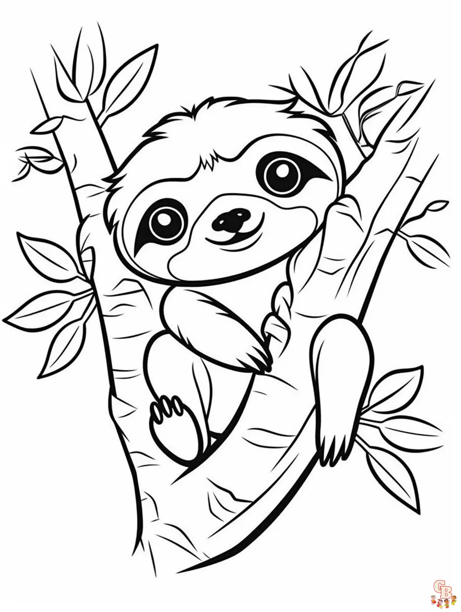 Dibujos de perezosos lentos para colorear for kids - GBcoloring Dibujos de perezosos lentos para colorear for kids - GBcoloring