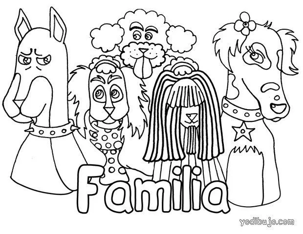 Dibujos PERROS para colorear, cachorro Caniche para imprimir