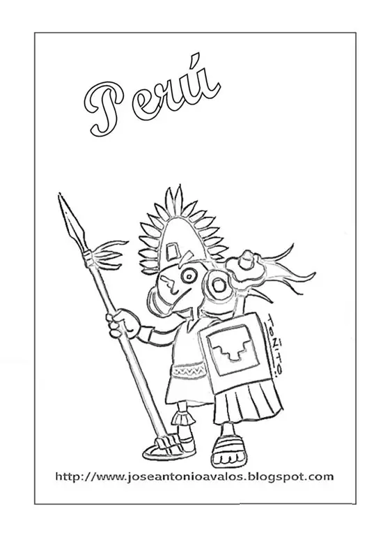 Dibujos Peru para colorear -Manualidades Infantiles Dibujos Peru para colorear -Manualidades Infantiles