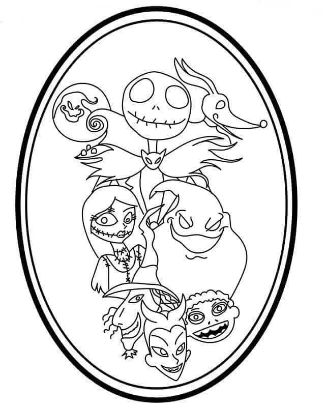Dibujos de Pesadilla antes de Navidad para Colorear y imprimir Dibujos de Pesadilla antes de Navidad para Colorear y imprimir