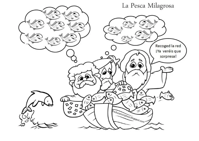 Dibujos de la Pesca Milagrosa | Manualidades Infantiles Dibujos de la Pesca Milagrosa | Manualidades Infantiles