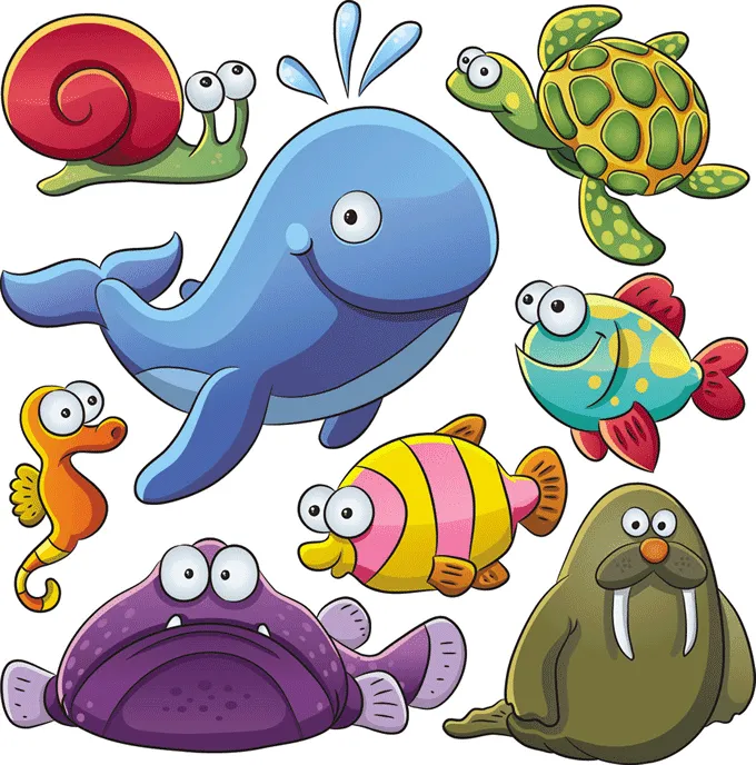 Dibujos infantiles de peces de colores - Imagui