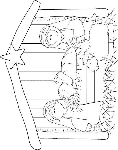 DIBUJOS DEL PESEBRE PARA COLOREAR
