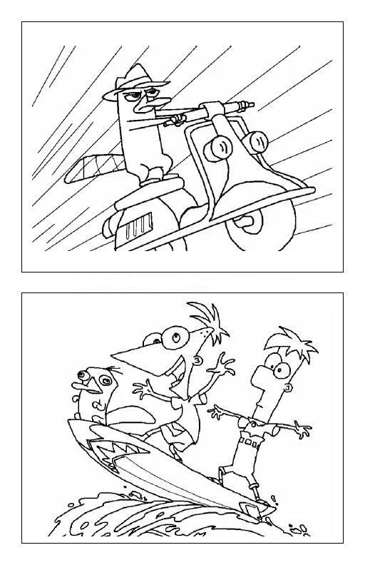 Dibujos de Phineas, Ferb y Perry para colorear | Dibujos para ...