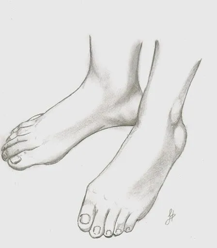 Dibujos de pies a lápiz - Imagui