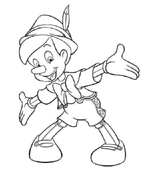Dibujos de Pinocho, Dibujos Disney, Pinocho para Colorear pagina 2