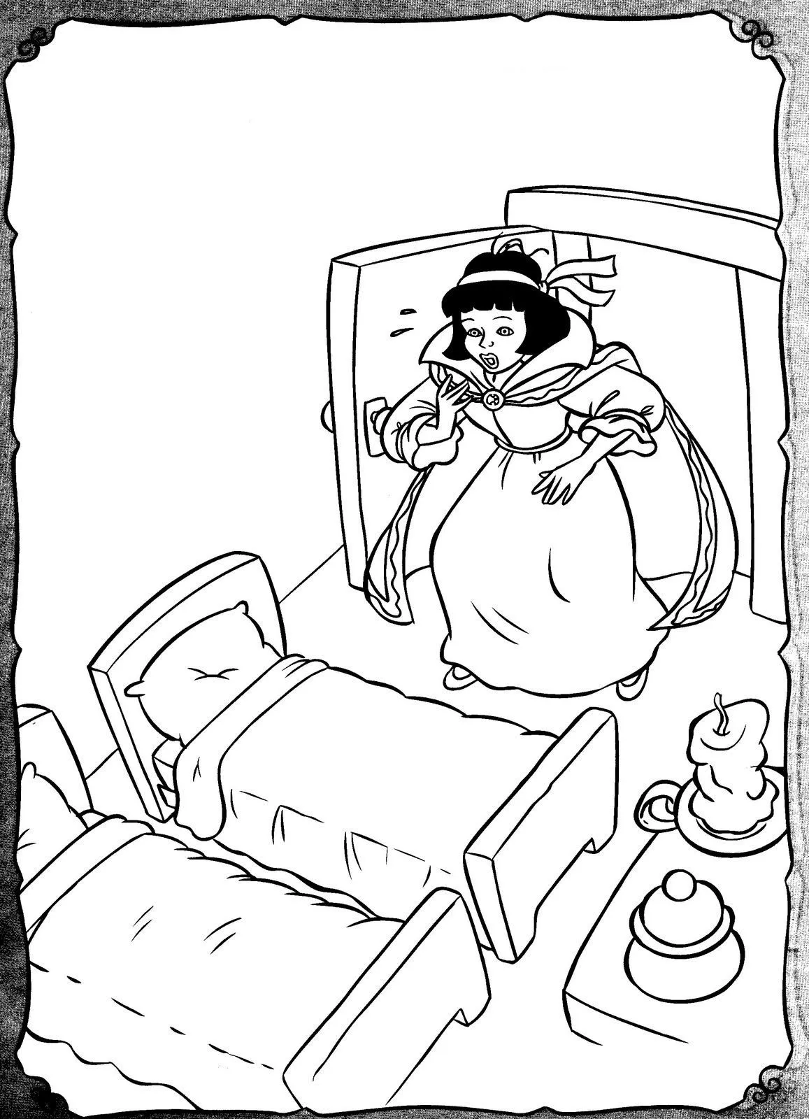 dibujos para pintar de blancanieves y los 7 enanitos