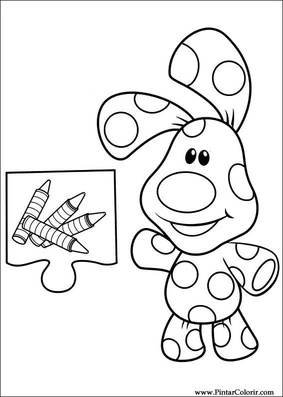 Dibujos para pintar y Color Azul pistas - Imprimir Diseño 013