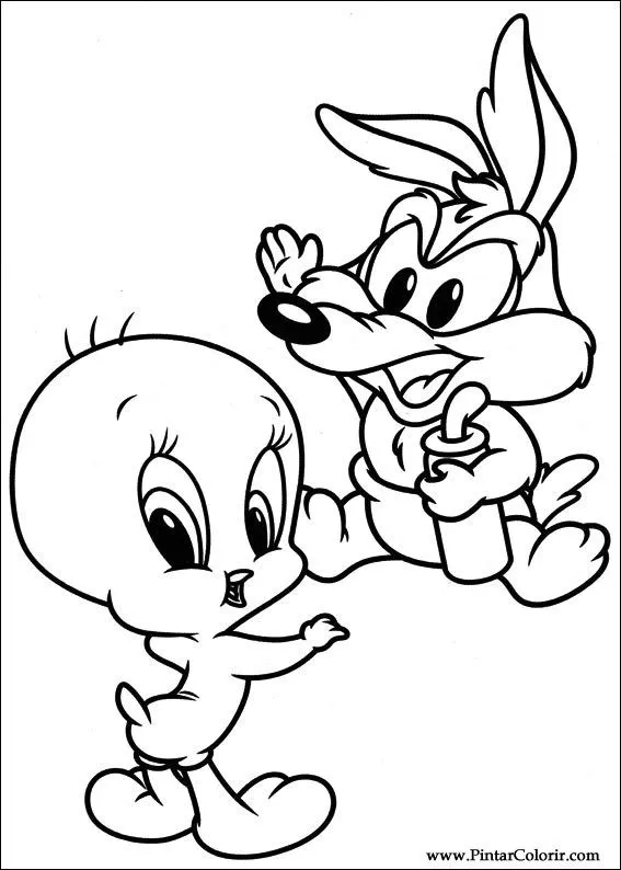 Dibujos para pintar y Color Baby Looney Tunes - Diseño de ...