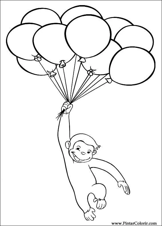 Dibujos para pintar y Color de Curious George - Página 5 Dibujos para pintar y Color de Curious George - Página 5