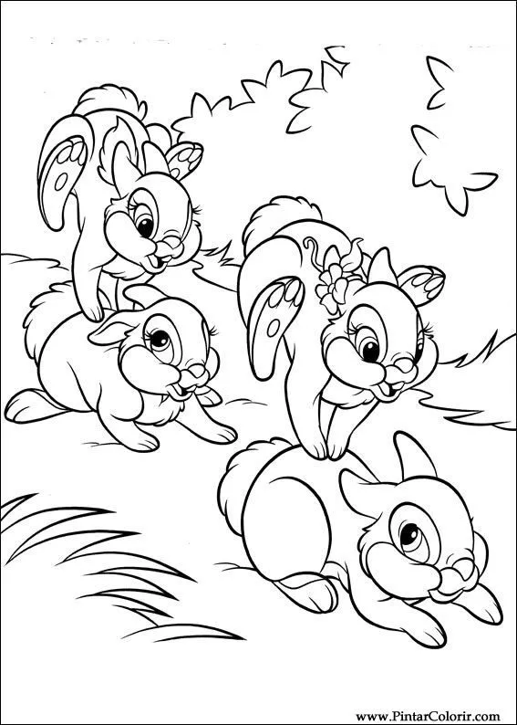 Dibujos para pintar y Color Disney Conejitos - Diseño de impresión 024 Dibujos para pintar y Color Disney Conejitos - Diseño de impresión 024