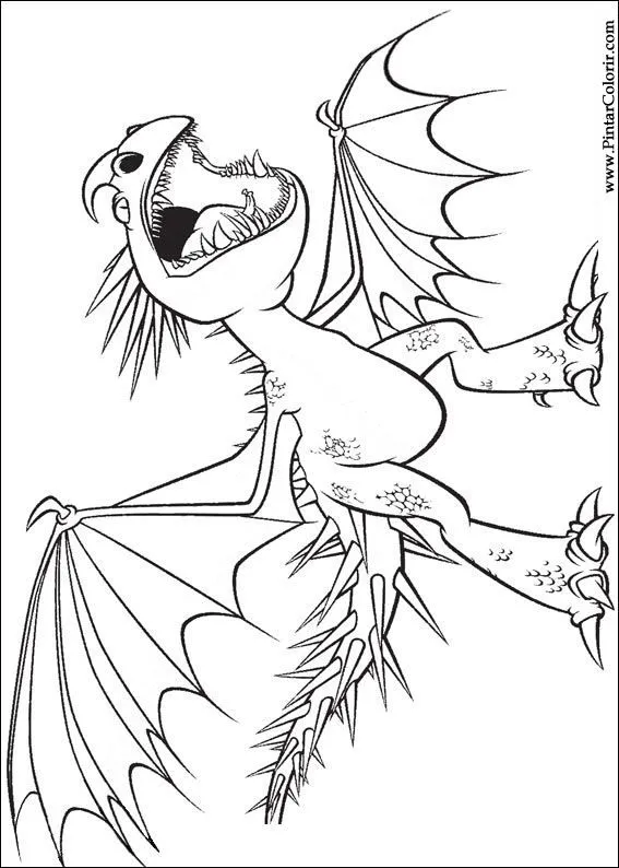 Dibujos para pintar y Color Dragon - Diseño de impresión 002 Dibujos para pintar y Color Dragon - Diseño de impresión 002
