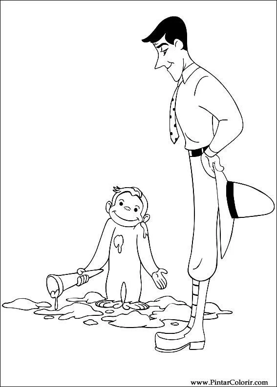 Dibujos para pintar y Color de Jorge el curioso - Página 8