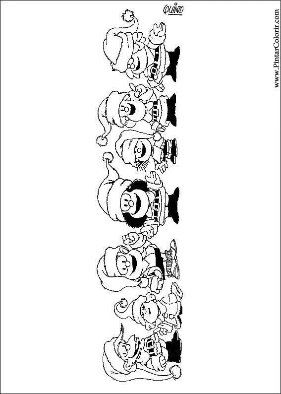 Dibujos para pintar y Color Mafalda - Imprimir Diseño 005