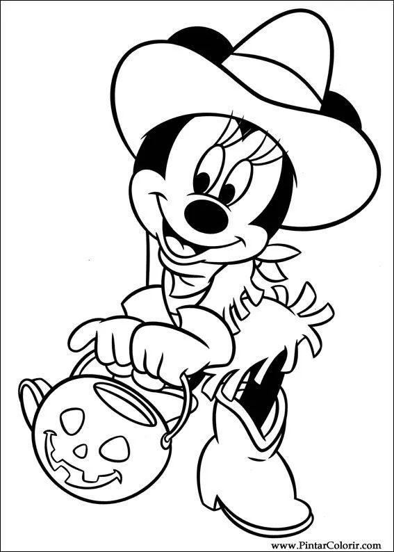 Dibujos para pintar y Color Minnie - Imprimir Diseño 032 Dibujos para pintar y Color Minnie - Imprimir Diseño 032