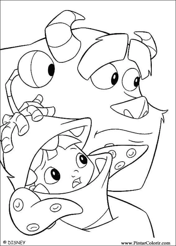 Dibujos para pintar y Color Monsters, Inc. - Diseño de impresión 015 Dibujos para pintar y Color Monsters, Inc. - Diseño de impresión 015