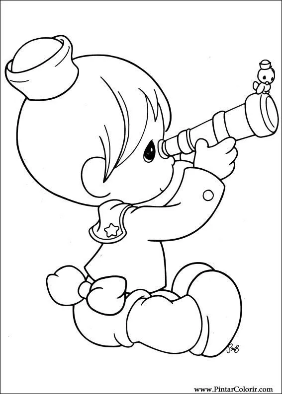 Dibujos para pintar y Color Precious Moments - Diseño de impresión 051 Dibujos para pintar y Color Precious Moments - Diseño de impresión 051