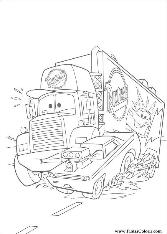 Dibujos para pintar y Color Rayo Mcqueen - Diseño de impresión 024 Dibujos para pintar y Color Rayo Mcqueen - Diseño de impresión 024