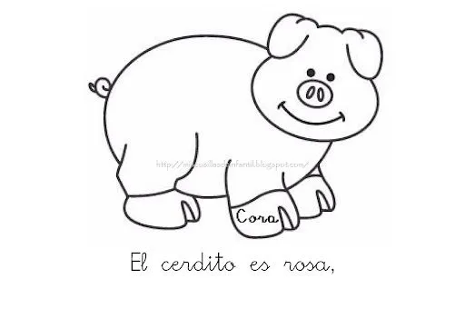 DIBUJOS PARA PINTAR EL COLOR ROSA