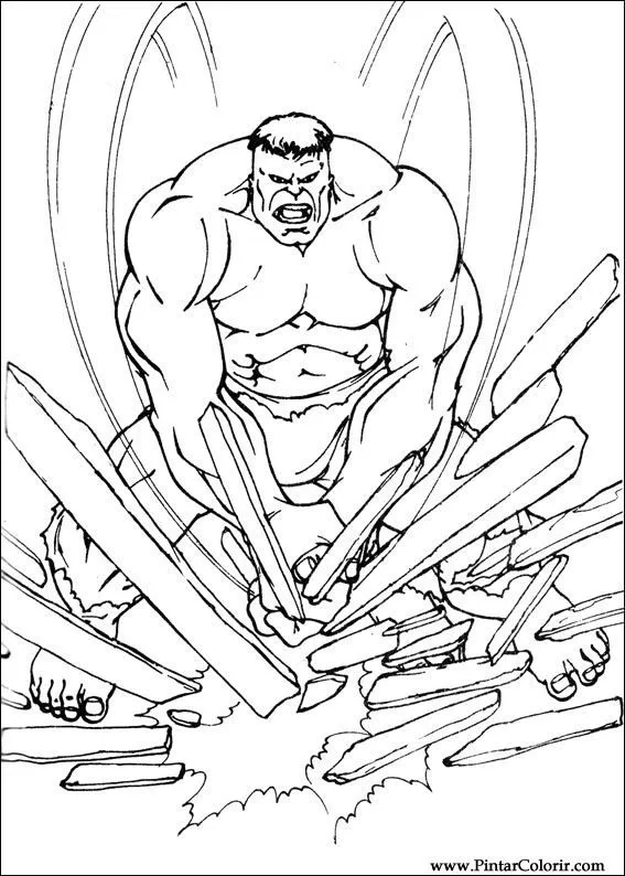 Dibujos para pintar y Color Hulk - Diseño de impresión 093 Dibujos para pintar y Color Hulk - Diseño de impresión 093