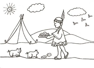 Dibujos para pintar y colorear de indios 2 圖片, 上色