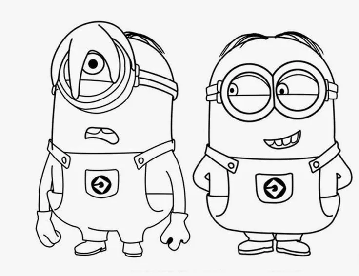 DIBUJOS PARA PINTAR Y COLOREAR: Los minions, de Mi Villano ...