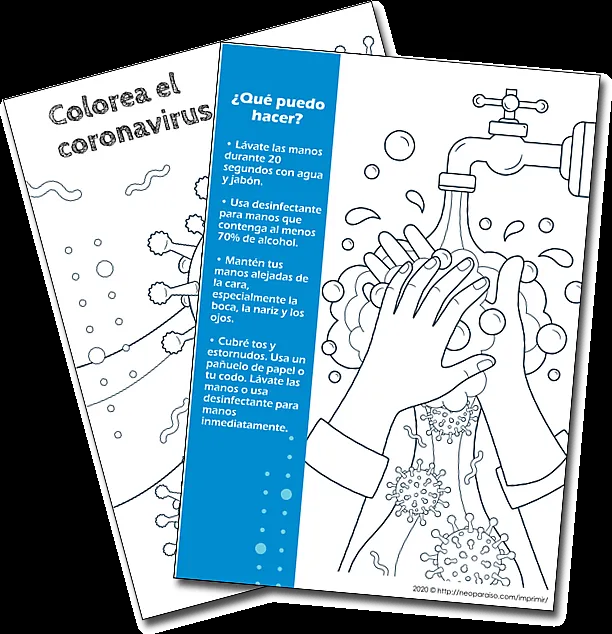 Dibujos para Pintar del Coronavirus
