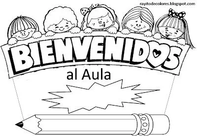 Dibujos para pintar: Dibujos de Bienvenidos a clase para pintar Dibujos para pintar: Dibujos de Bienvenidos a clase para pintar