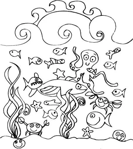 Dibujos para pintar gratis fondo marino - Imagui Dibujos para pintar gratis fondo marino - Imagui