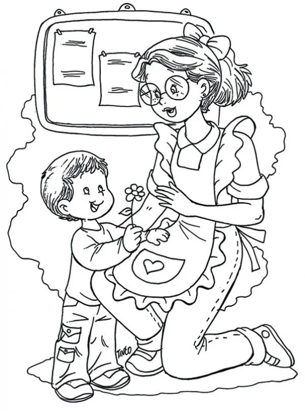 Dibujos para pintar del Día de las Maestras Jardineras | Colorear ...