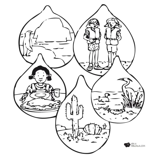 Dibujos para pintar del Día Mundial del Agua | Agua para colorear, Dia mundial del agua, Páginas para colorear Dibujos para pintar del Día Mundial del Agua | Agua para colorear, Dia mundial del agua, Páginas para colorear
