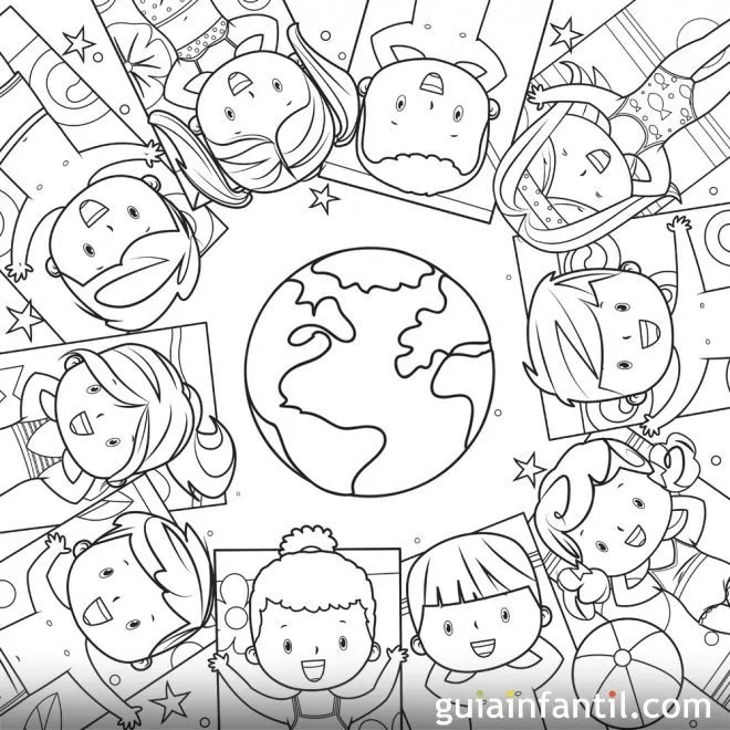 Dibujos para pintar sobre los niños y el cuidado del planeta ... Dibujos para pintar sobre los niños y el cuidado del planeta ...