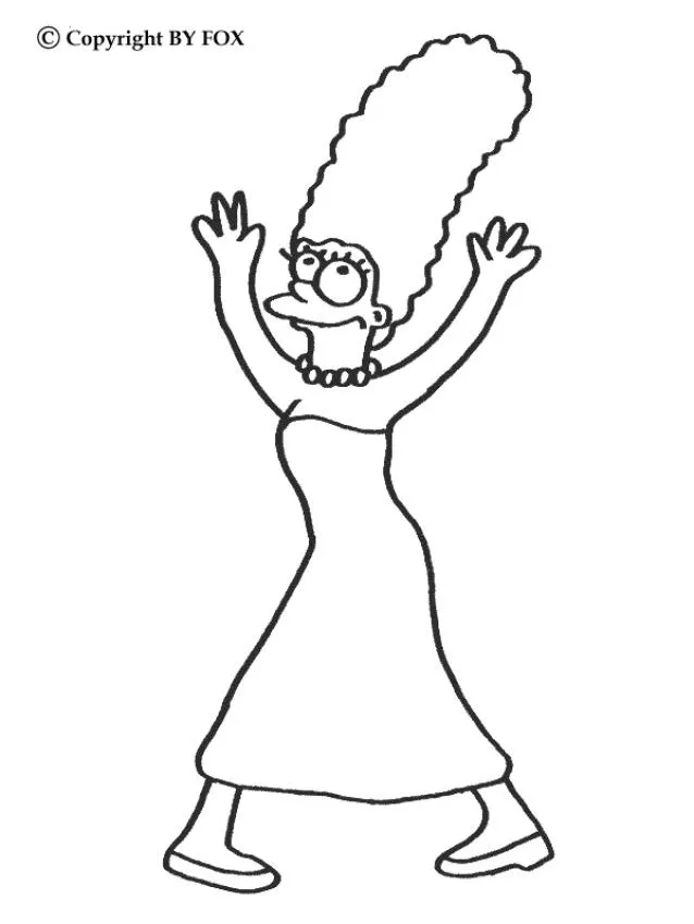 Dibujos para pintar LOS SIMPSON gratis, El corte de cabello de ... Dibujos para pintar LOS SIMPSON gratis, El corte de cabello de ...