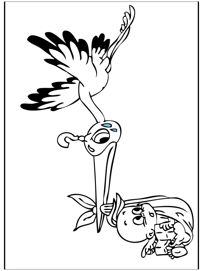 Dibujos y Plantillas para imprimir: Cigüeña