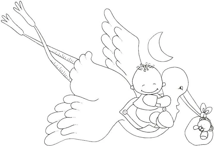 Dibujos y Plantillas para imprimir: Cigüeña Dibujos y Plantillas para imprimir: Cigüeña
