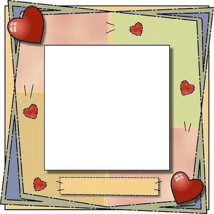 Dibujos y Plantillas para imprimir: Bordes con corazones para tarjetas