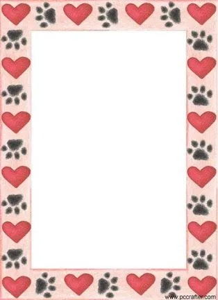 Dibujos y Plantillas para imprimir: Bordes con corazones para ... Dibujos y Plantillas para imprimir: Bordes con corazones para ...