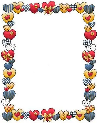 Dibujos y Plantillas para imprimir: Bordes con corazones para ... Dibujos y Plantillas para imprimir: Bordes con corazones para ...