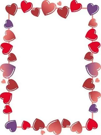 Dibujos y Plantillas para imprimir: Bordes con corazones para tarjetas Dibujos y Plantillas para imprimir: Bordes con corazones para tarjetas